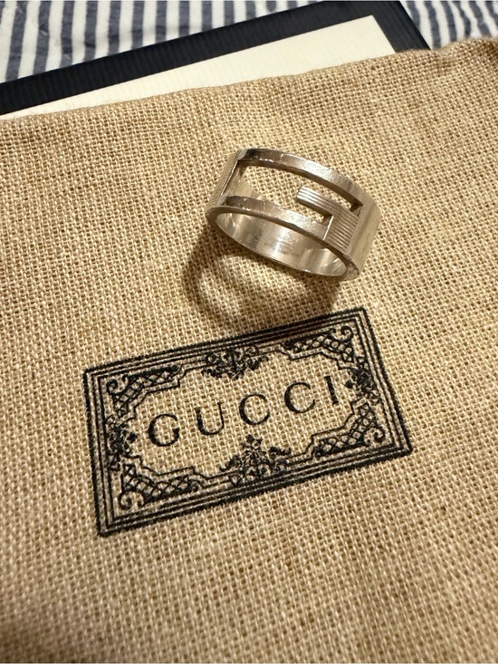 Gucci Jewelry - Gucci Unisex Cutout G Logo Band Ring - Sterling Silver
